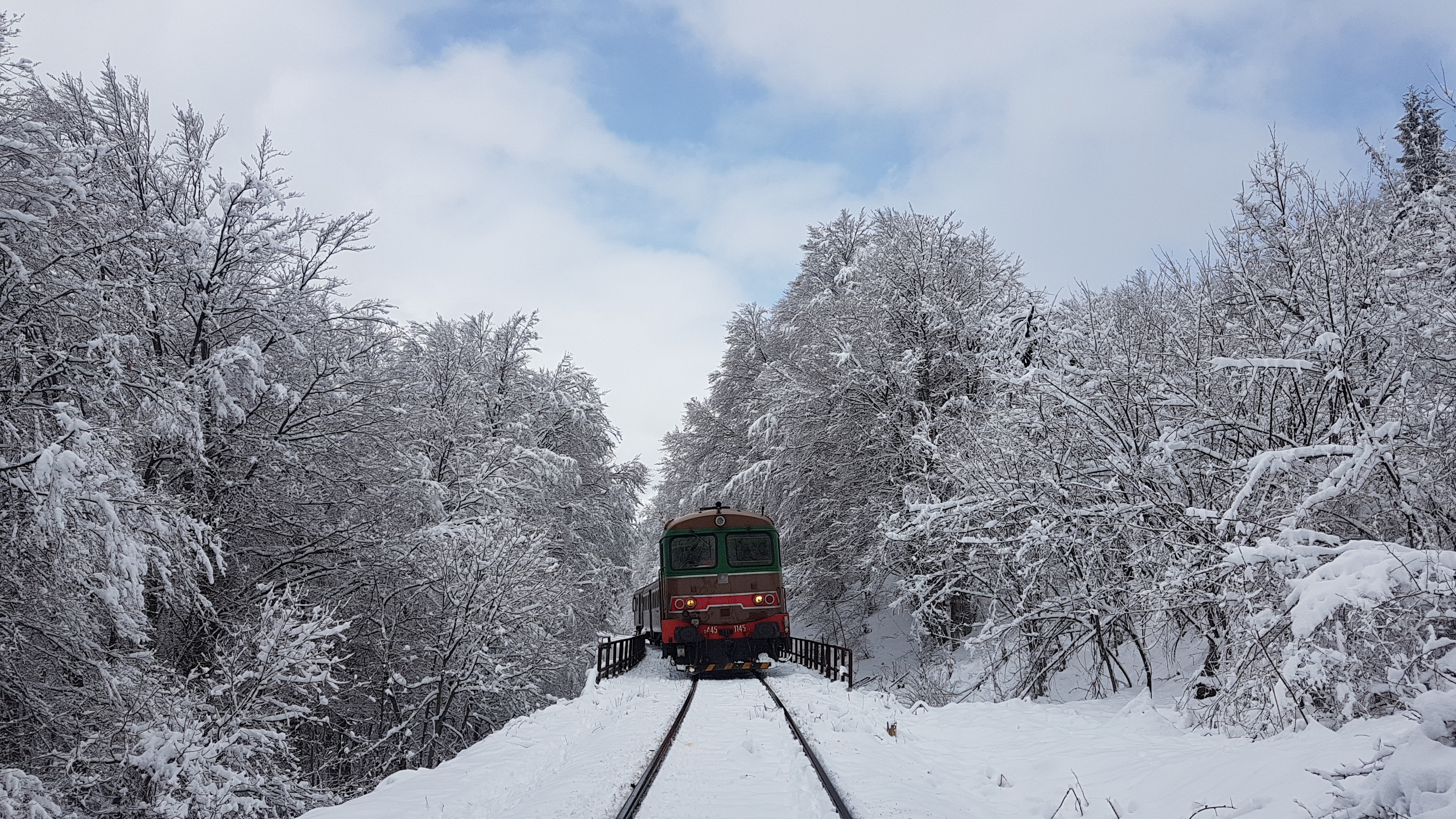 Inverno sulla Ferrovia dei Parchi