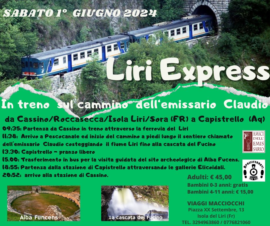 LIRI EXPRESS - In Treno sul cammino dell'emissario Claudio
