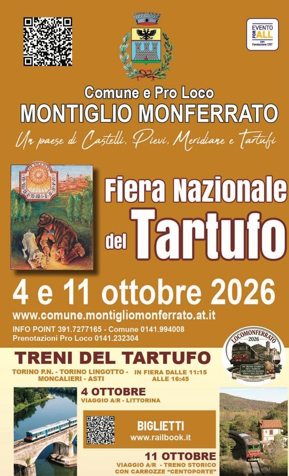 TRENO DEL TARTUFO – FIERA NAZIONALE DEL TARTUFO DI MONTIGLIO MONFERRATO